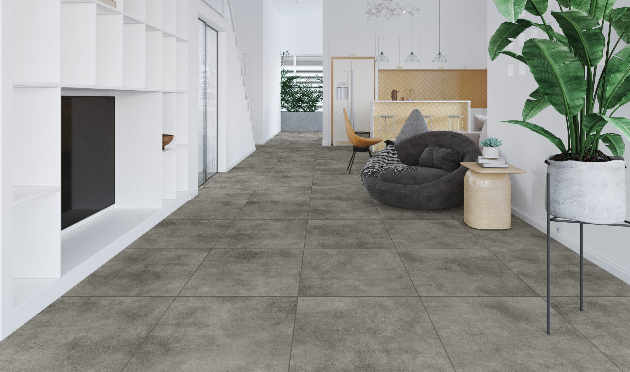 Grijze keramieklook tegels Livorno Pepper Room